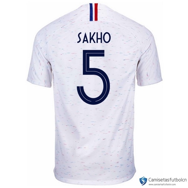 Camiseta Seleccion Francia Segunda equipo Sakho 2018 Blanco